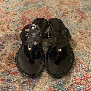 Miller Sandal - Black patent leather